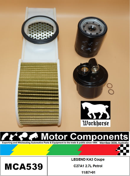 FILTER SERVICE KIT for Honda LEGEND KA3 Coupe C27A1 2.7L Petrol 11/87>91