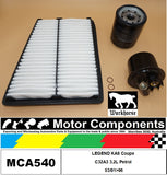 FILTER SERVICE KIT for Honda LEGEND KA8 Coupe C32A3 3.2L Petrol 03/91>96