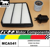 FILTER SERVICE KIT for Honda LEGEND KA9 Sedan C35A3 3.5L Petrol 05/96>02/02