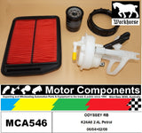 FILTER SERVICE KIT for Honda  ODYSSEY RB K24A6 2.4L Petrol 06/04>02/09