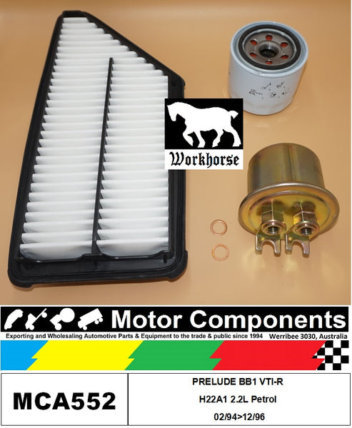 FILTER SERVICE KIT for Honda PRELUDE BB1 VTI-R H22A1 2.2L Petrol 02/94>12/96