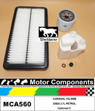 FILTER SERVICE KIT for KIA CARNIVAL VQ SWB G6EA 2.7L PETROL 10/06>04/11