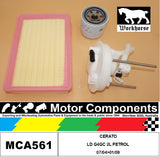 FILTER SERVICE KIT for KIA CERATO LD G4GC 2L PETROL 07/04>01/09