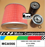 FILTER SERVICE KIT for KIA CERES KW51, 52 KW35 KW55  SC 2.4L DIESEL 02/1997-00