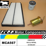 FILTER SERVICE KIT for KIA CREDOS GC FE-D 2L PETROL 05/1998-2001