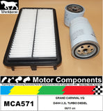FILTER SERVICE KIT for KIA GRAND CARNIVAL VQ D4HH 2.2L TURBO DIESEL 06/11 on
