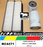 FILTER SERVICE KIT for KIA GRAND CARNIVAL VQ D4HH 2.2L TURBO DIESEL 06/11 on