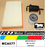 FILTER SERVICE KIT for KIA MENTOR FB24 S11 TEE 1.8L Petrol 05/98>06/00
