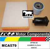 FILTER SERVICE KIT for KIA OPTIMA GD K5/G6BVE 2.5L Petrol 06/00>03