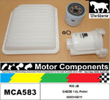 FILTER SERVICE KIT for KIA RIO JB G4EDE 1.6L Petrol 08/05>08/11