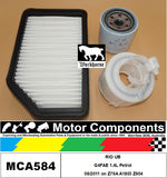 FILTER SERVICE KIT for KIA RIO UB G4FAE 1.4L Petrol 08/2011 on