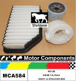 FILTER SERVICE KIT for KIA RIO UB G4FAE 1.4L Petrol 08/2011 on