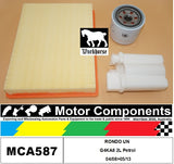 FILTER SERVICE KIT for KIA RONDO UN G4KA8 2L Petrol 04/08>05/13