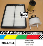 FILTER SERVICE KIT for KIA SORENTO XM G6DC 3.5L Petrol 08/11 > 06/15