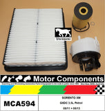 FILTER SERVICE KIT for KIA SORENTO XM G6DC 3.5L Petrol 08/11 > 06/15