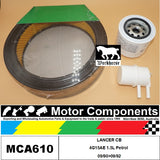 FILTER SERVICE KIT for MITSUBISHI  LANCER CB 4G15AE 1.5L Petrol 09/90>09/92