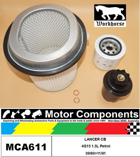FILTER SERVICE KIT for MITSUBISHI  LANCER CB 4G15 1.5L Petrol 09/90>11/91