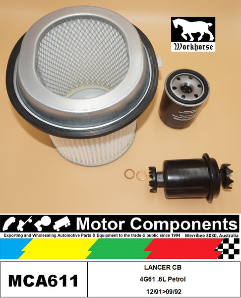 FILTER SERVICE KIT for MITSUBISHI LANCER CB 4G61 1.6L Petrol 12/91>09/92