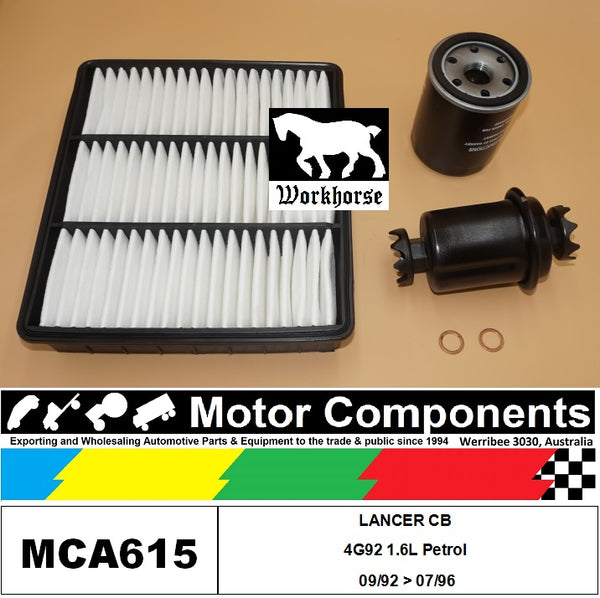 FILTER SERVICE KIT for MITSUBISHI  LANCER CB 4G92 1.6L Petrol 09/92 > 07/96
