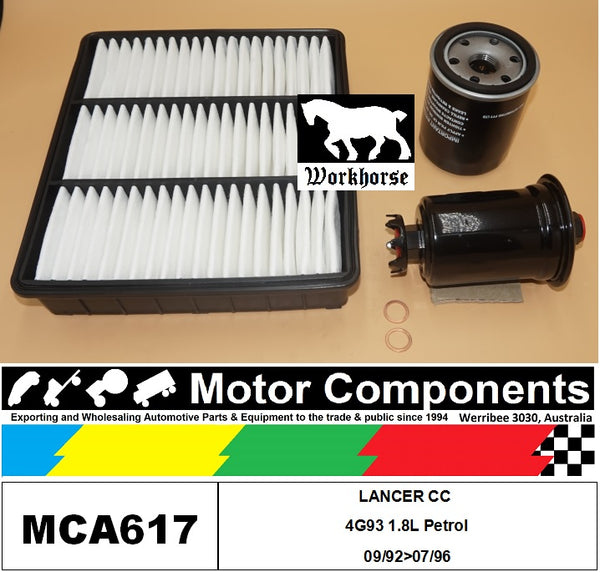 FILTER SERVICE KIT for MITSUBISHI  LANCER CC 4G93 1.8L Petrol 09/92>07/96