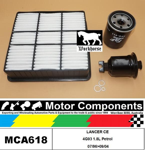 FILTER SERVICE KIT for MITSUBISHI  LANCER CE 4G93 1.8L Petrol 7/96>9/2004