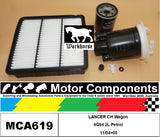 FILTER SERVICE KIT for MITSUBISHIT LANCER CH Wagon 4G94 2L Petrol 11/04>05