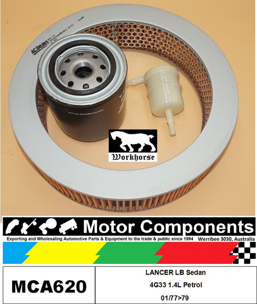 FILTER SERVICE KIT for MITSUBISHI  LANCER LB Sedan 4G33 1.4L Petrol 01/77>79