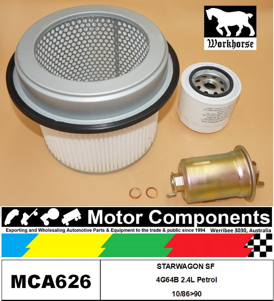 FILTER SERVICE KIT for MITSUBISHI  STARWAGON SF 4G64B 2.4L Petrol 10/86>90