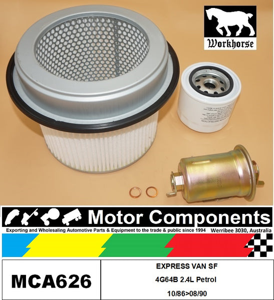 FILTER SERVICE KIT for MITSUBISHI EXPRESS VAN SF 4G64B 2.4L Petrol 10/86>08/90