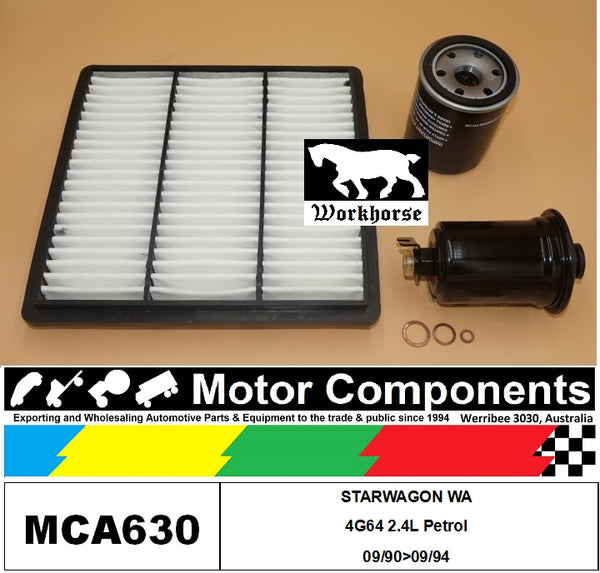 FILTER SERVICE KIT for MITSUBISHI  STARWAGON WA 4G64 2.4L Petrol 09/90>09/94