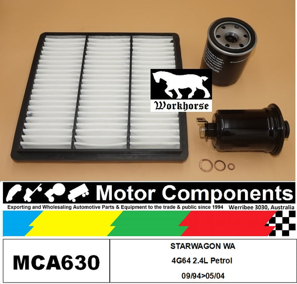 FILTER SERVICE KIT for MITSUBISHI  STARWAGON WA 4G64 2.4L Petrol 09/94>05/04