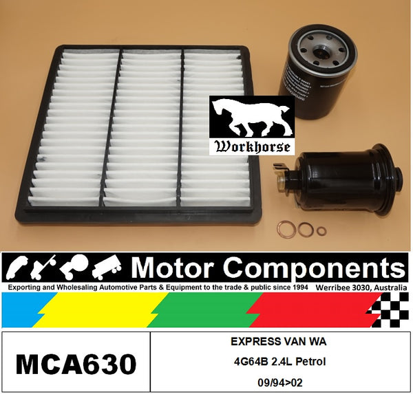 FILTER SERVICE KIT for MITSUBISHI  EXPRESS VAN WA 4G64B 2.4L Petrol 09/94>02