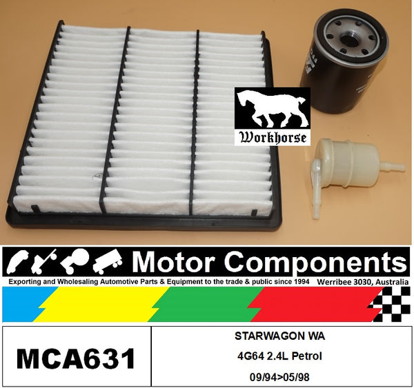 FILTER SERVICE KIT for MITSUBISHI  STARWAGON WA GLS 6G72 3L Petrol 09/94>12/96