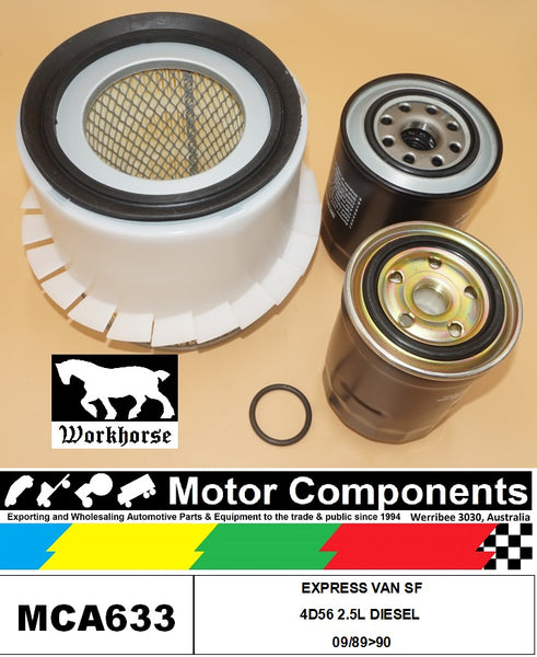 FILTER SERVICE KIT for MITSUBISHI  EXPRESS VAN SF 4D56 2.5L DIESEL 09/89>90