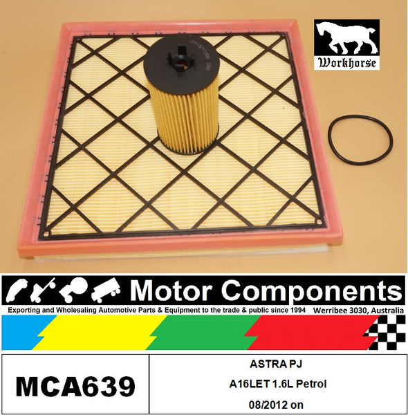 FILTER SERVICE KIT for Opel ASTRA PJ A16LET 1.6L Petrol O8/2012 on