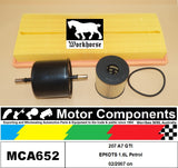 FILTER SERVICE KIT for Peugeot 207 A7 GTI EP6DTS 1.6L Petrol 02/2007 on