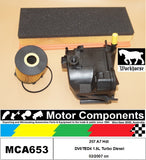 FILTER SERVICE KIT for Peugeot  207 A7 Hdi DV6TED4 1.6L Turbo Diesel 02/2007 on