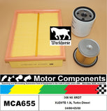 FILTER SERVICE KIT for Peugeot 306 N5 XRDT XUD9TE 1.9L Turbo Diesel 04/96>05/00