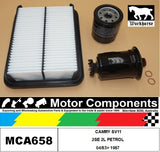 FILTER SERVICE KIT for TOYOTA CAMRY SV11 2SE 2L PETROL 04/83> 1987