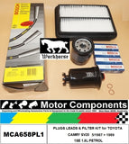 PLUGS & LEADS FILTER SERVICE KIT for TOYOTA  CAMRY SV20 1SE 1.8L PETROL 05/87 >