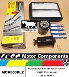 PLUGS & LEADS FILTER SERVICE KIT for TOYOTA  CAMRY SV11 2SE 2L PETROL 04/83 > 87