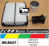 FILTER SERVICE KIT for SUZUKI LIANA Series III M16A  1.6L Petrol 10/01>02/04
