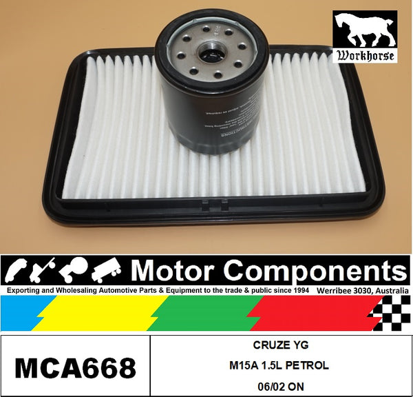 FILTER SERVICE KIT for GENERAL MOTORS CRUZE YG M15A 1.5L PETROL 06/02 ON