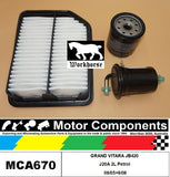 FILTER SERVICE KIT for SUZUKI GRAND VITARA JB420 J20A 2L Petrol 08/05>09/08