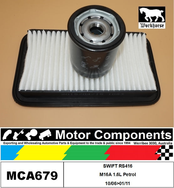 FILTER SERVICE KIT for SUZUKI SWIFT RS416 M16A 1.6L Petrol 10/06>01/11