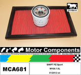 FILTER SERVICE KIT for SUZUKI SWIFT FZ Sport M16A 1.6L Petrol 01/2012 on