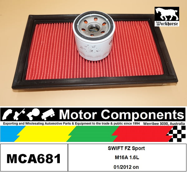 FILTER SERVICE KIT for SUZUKI SWIFT FZ Sport M16A 1.6L Petrol 01/2012 on