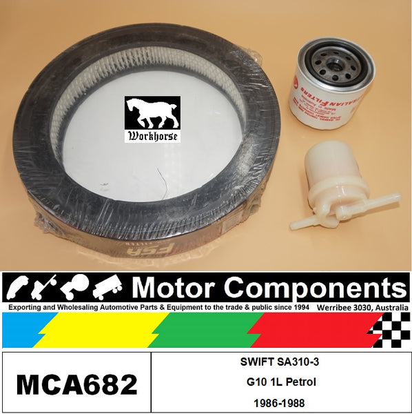 FILTER SERVICE KIT for SUZUKI SWIFT SA310-3 G10 1L Petrol 1986-1988