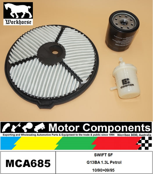FILTER SERVICE KIT for SUZUKI SWIFT SF G13BA 1.3L Petrol 10/90>09/95