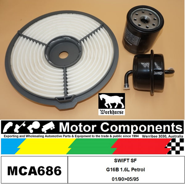 FILTER SERVICE KIT for SUZUKI SWIFT SF G16B 1.6L Petrol 01/90>05/95